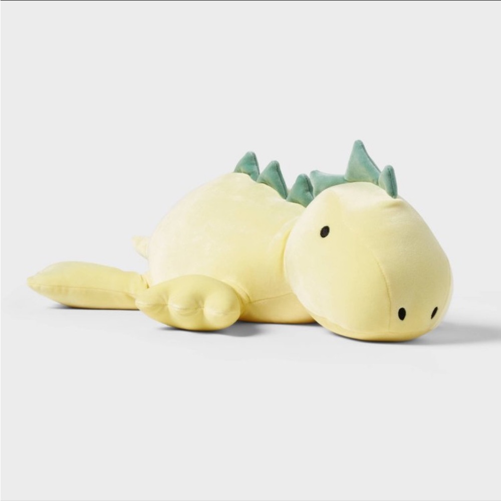 Dinosaur Weighted Plush Kids Throw Pillow Yellow - Pillowfort